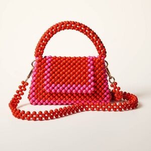 Kate Spade ♠️ Target Beaded Crossbody Top Handle Bag in Red/Pink brand new